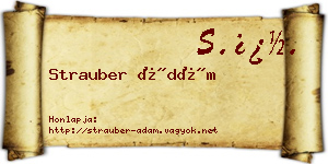 Strauber Ádám névjegykártya
